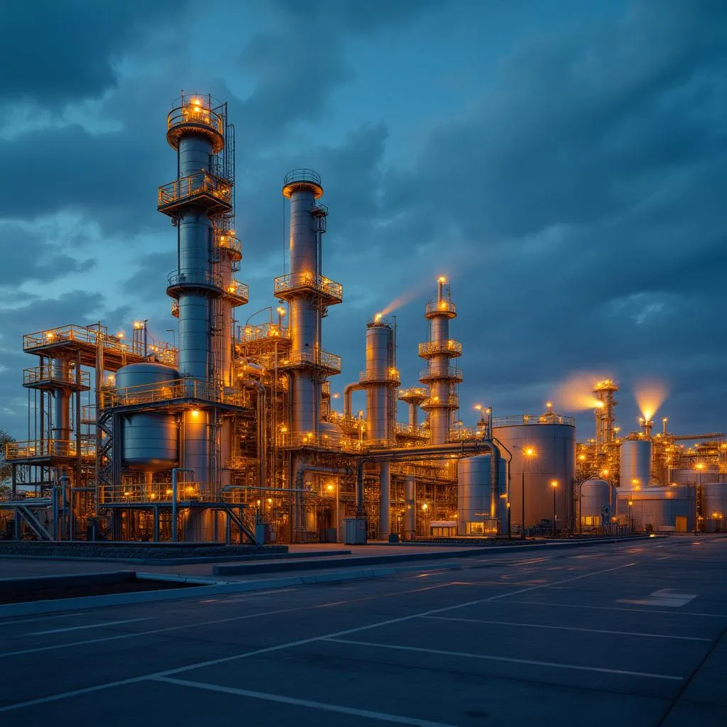 Planta de procesamiento de gas moderna